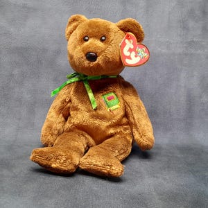 Vintage Ty Beanie Baby Teddybär, William 2003 Mütze Baby Spielzeug mit Tags