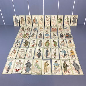 Cartões colecionáveis de cigarro John Players & Sons. Personagens de Dickens, série de 50 dois desaparecidos