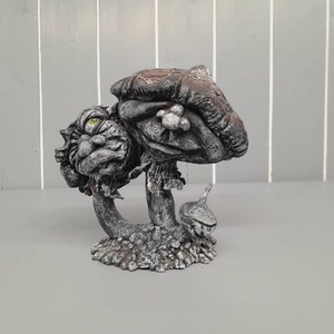 Fantasy Fairytale Garden Ornament,  Character Mushrooms, Cast Ornament