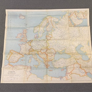 De nationale geografische kaart van Europa en het Nabije Oosten