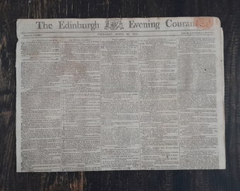 The Edinburgh Evening Courant, periódico de más de 200 años de antigüedad, 25 de abril de 1811