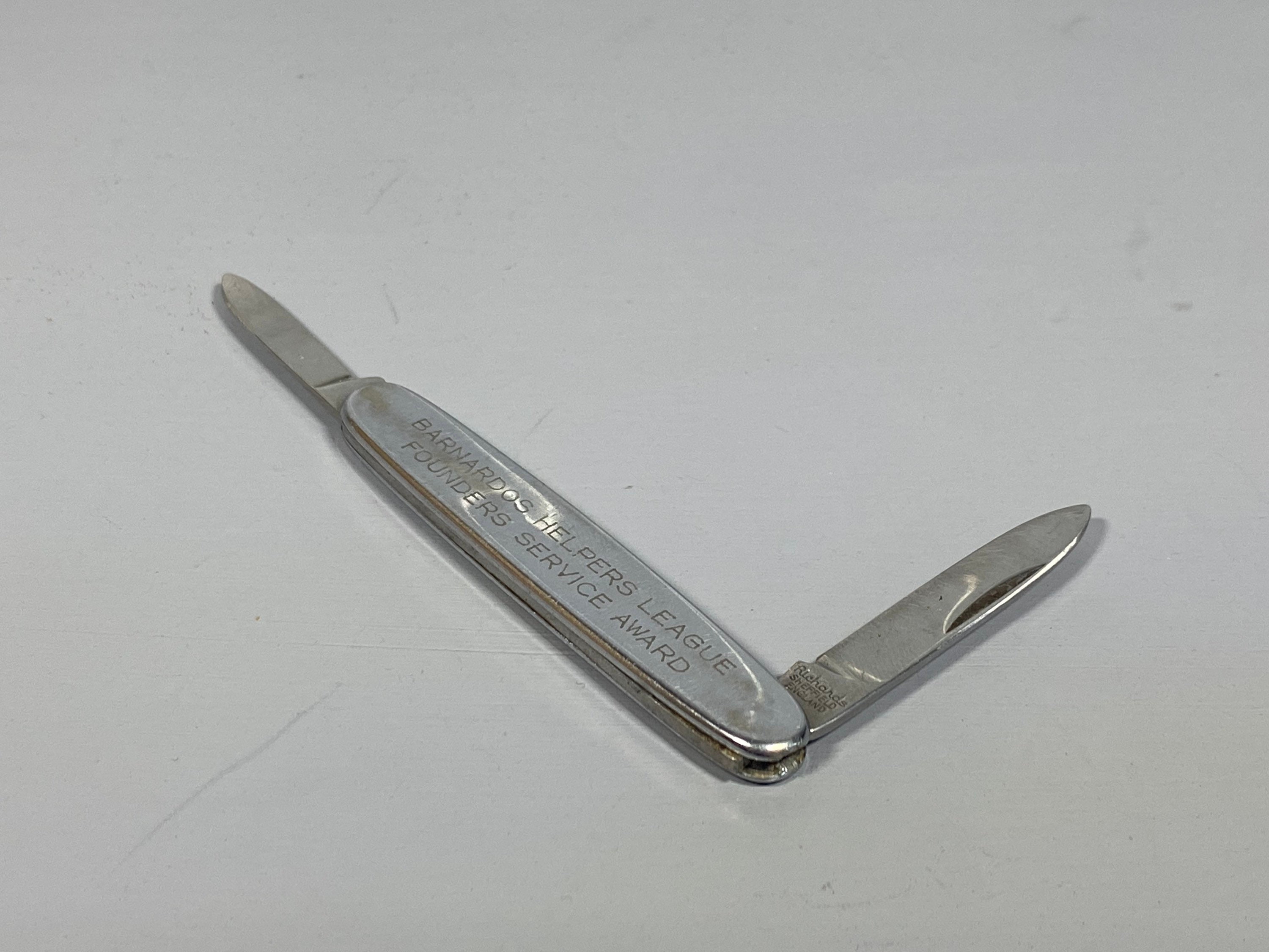 Vintage Richards Knife Folding Pocket Knife Service Award Etsy