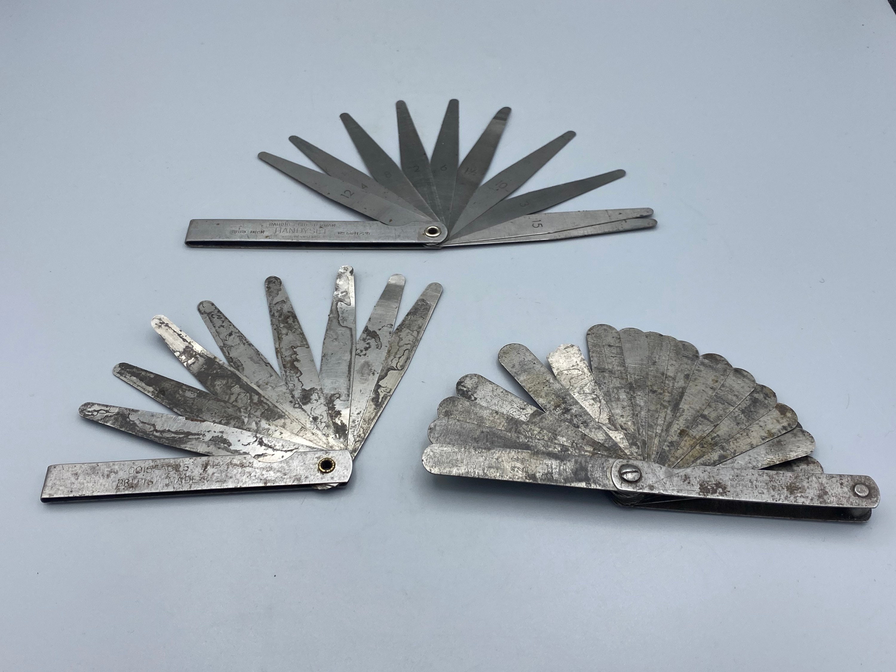 3 Sets of Feeler Gauges, Moore and Wright, Handyset, British Made. - Etsy