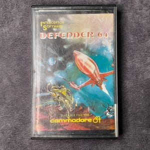 Commodore 64 Game Defender 64 by Interceptor Software, Retro Gaming, 1980&#39;s Video Game - Working