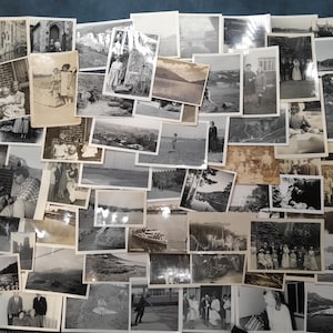 100 Assorted Vintage Photographs, Black and White / Sepia Mixed Subject, Old Photography Bundle Joblot