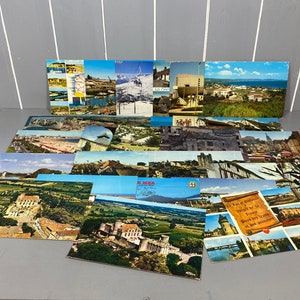 50 cartoline vintage assortite, collezione di vecchie cartoline, alcune usate con segni di affrancatura, ecc