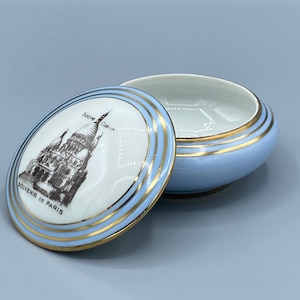 Limoges, Sacre Coeup Souvenir, Paris, Trinket Pot