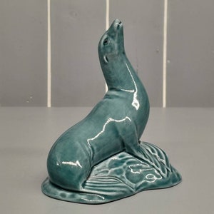 Poole Pottery Porcelain Seal, Vintage Porcelain Dolphin Figurine
