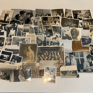 Lot of 50 Assorted Random Photographs Black & White, Sepia, Vintage Photos