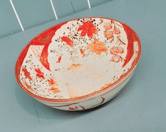 Antique Chinese Porcelain Bowl, Hand Painted Porcelain