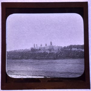 Antique Glass Black and White Magic Lantern Slide, by Early 20th century English Edwardian Photo of St Sean&#39;s Hospital, Psychiatric Ireland