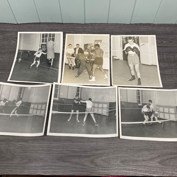 6 Assorted Amateur London Boxing Club Photos.