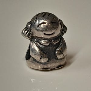 Vintage Sterling Silver Charm, Silver Charm Bracelet Charm, Little Girl Charm 2cm