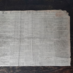 The Edinburgh Evening Courant, 200+ Year Old Newspaper, 28th December 1811
