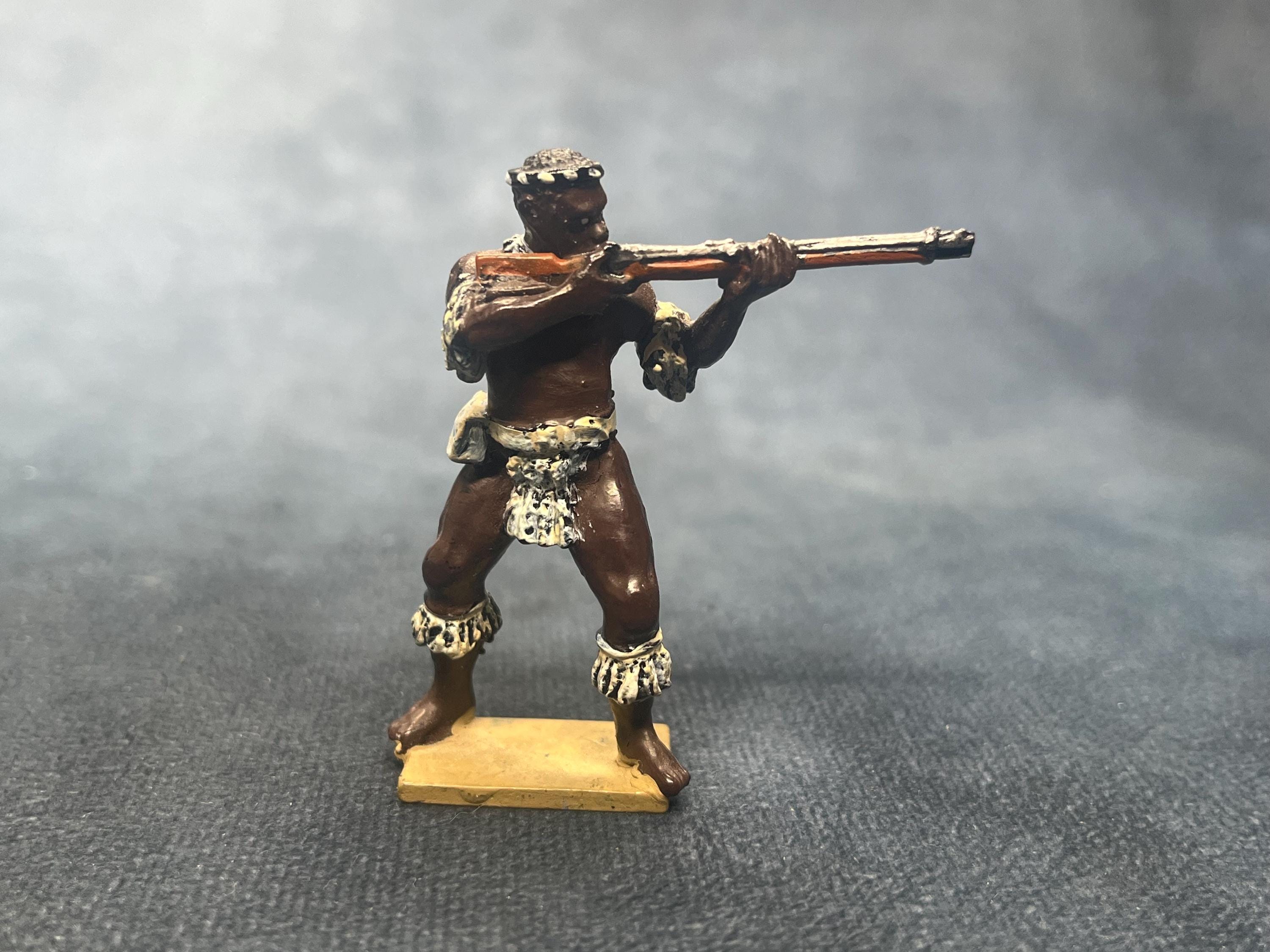 Tradition of London Zulu Warrior Figure – 1960's Painted Metal