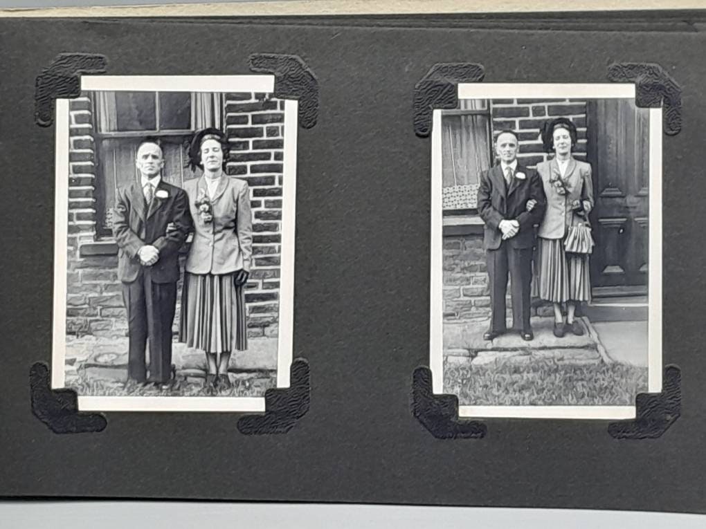 Vintage PHOTO ALBUM Black & White PHOTOS Total 62 Pictures Family Life