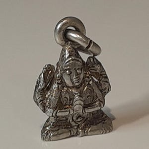 Vintage Sterling Silver Charm, Silver Charm Bracelet Charm, Hindu God 2cm