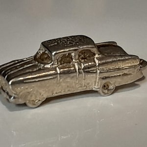 Vintage Sterling Silver Charm, Silver Charm Bracelet Charm, 1960s Car Charm 3cm