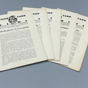 1942 年、タバコ カード ニュース ブックレット 5 冊