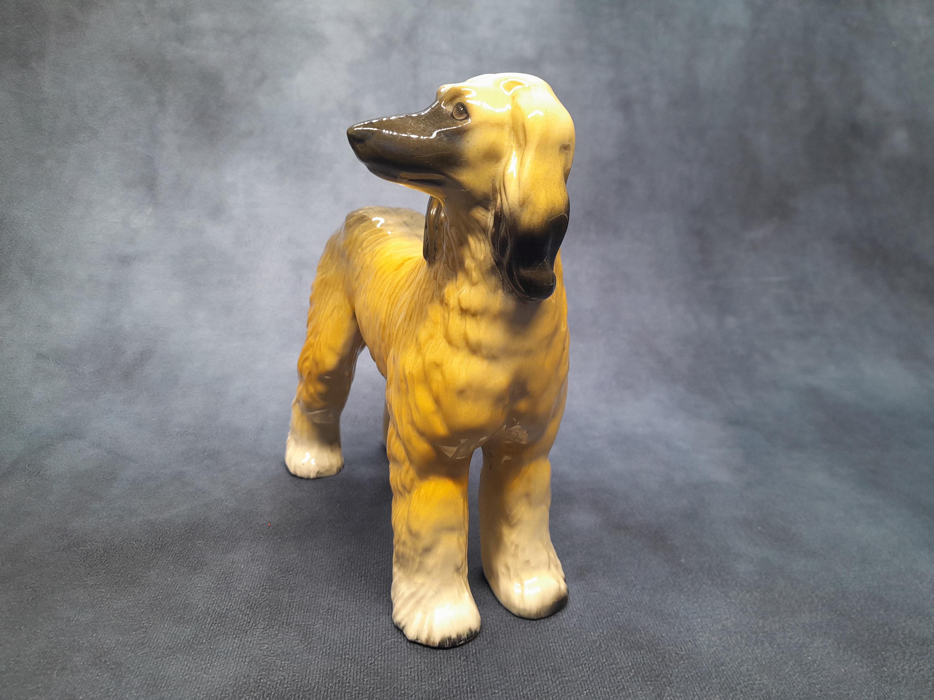 ヴィンテージ アフガンハウンドの置物 | 犬の置物 | 磁器製の犬の置物