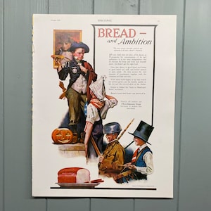 Vintage Fleischmann’s Yeast, Bread and Ambition, Reproduction Advertisement Print.