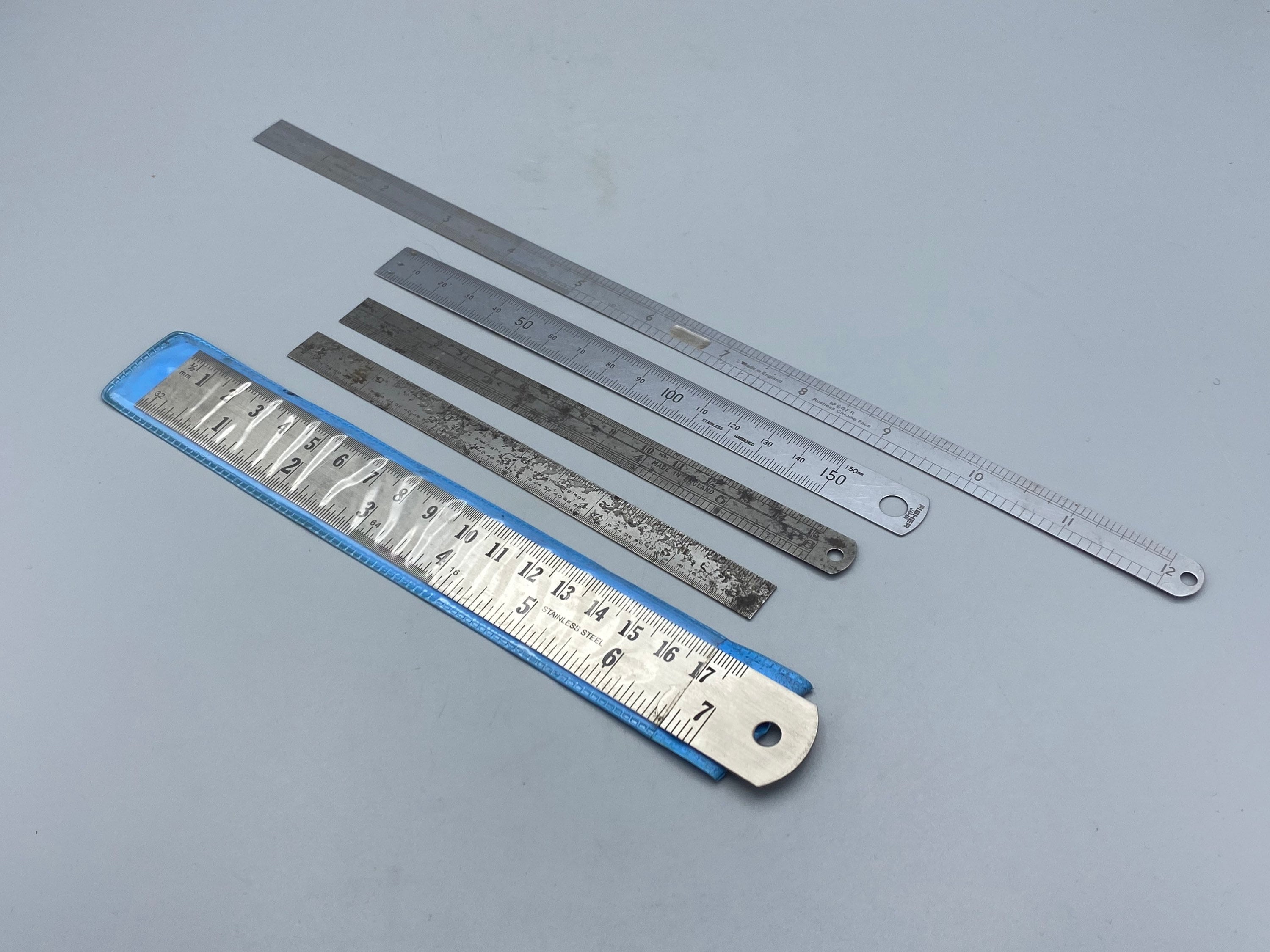 Double Side Metal Ruler Stainless Steel- 30cm-20cm-15cm 12/ 8/6
