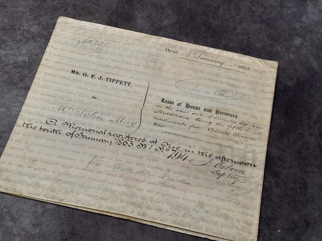 Victorian Contract Writing Examples Victorian Indenture, Antique Beautifully Hand Written Contract on ...