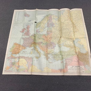 De nationale geografische kaart van Europa en het Nabije Oosten, nieuwere versie