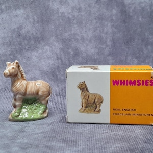 Wade Whimsie Zebra in Original Box, Vintage Wade Figures