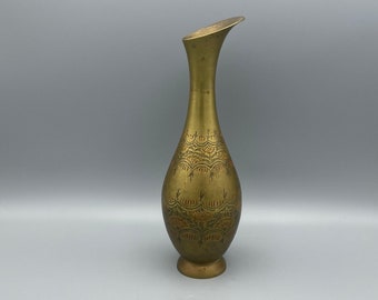 Indian Brass Vase/ Decorative Decanter - Height - 24.5cm