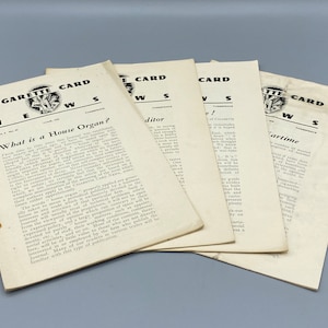 4 枚のタバコカードニュース小冊子、1939 年を含む