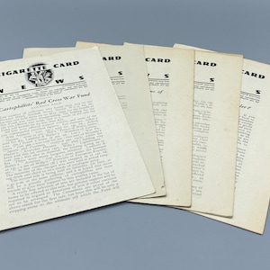 1943 年、タバコ カード ニュース ブックレット 5 冊