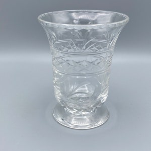 Vintage Cut Crystal Flower Vase 14.4cm
