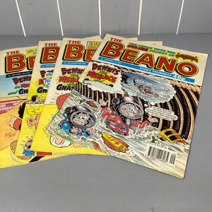 April 6th, April 13th, March 2nd and March 30th 1996 Beano Dennis the Menace and Gnasher comic.