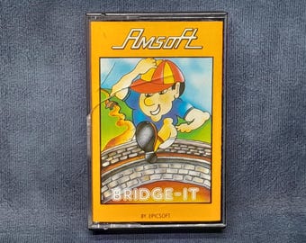 Amstrad Game Bridge-it by Amsoft, Retro Gaming, 1980's Video Game - Working