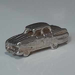 Vintage Sterling Silver Charm, Silver Charm Bracelet Charm, 1960s Car Charm 3cm