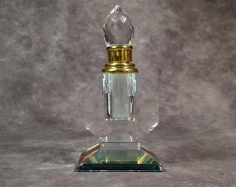 Beautiful Amouage Crystal Crystal and Gold Empty Perfume Plated