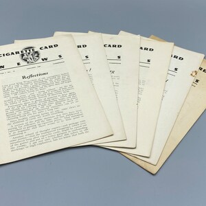 6 枚のタバコカードニュース小冊子、1940 年 1 月 - 6 月