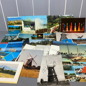 50 cartoline vintage assortite, collezione di vecchie cartoline, alcune usate con segni di affrancatura, ecc