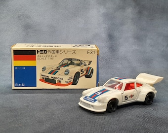 Tomica West Germany - 1960s Model Vehicle in Original Box - Porsche 935 Turbo F31, Scale 1:61 - made in Japan