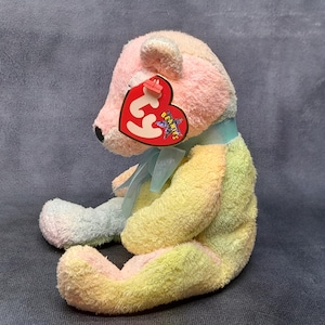 Vintage Ty Beanie Baby Teddy Bear, Mellow 2000 Beanie Baby Toy with Tags