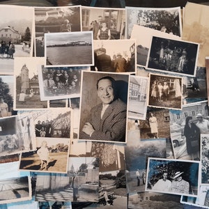 Collection of 50 Assorted Vintage Photographs, Old Black and White / Sepia Photographs, Unique Photo Bundle
