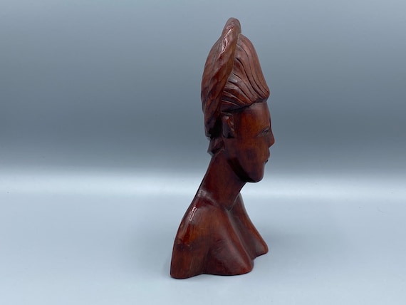手彫りの木製の部族女性の胸像。 - Etsy 日本