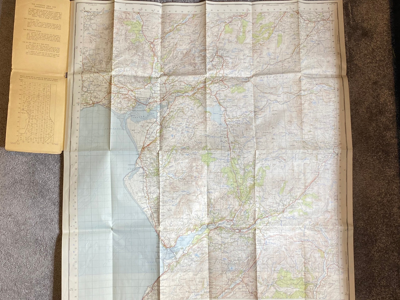 Ordnance Survey, One Inch Map of Great Britain, Dolgelley 1953 - Etsy UK