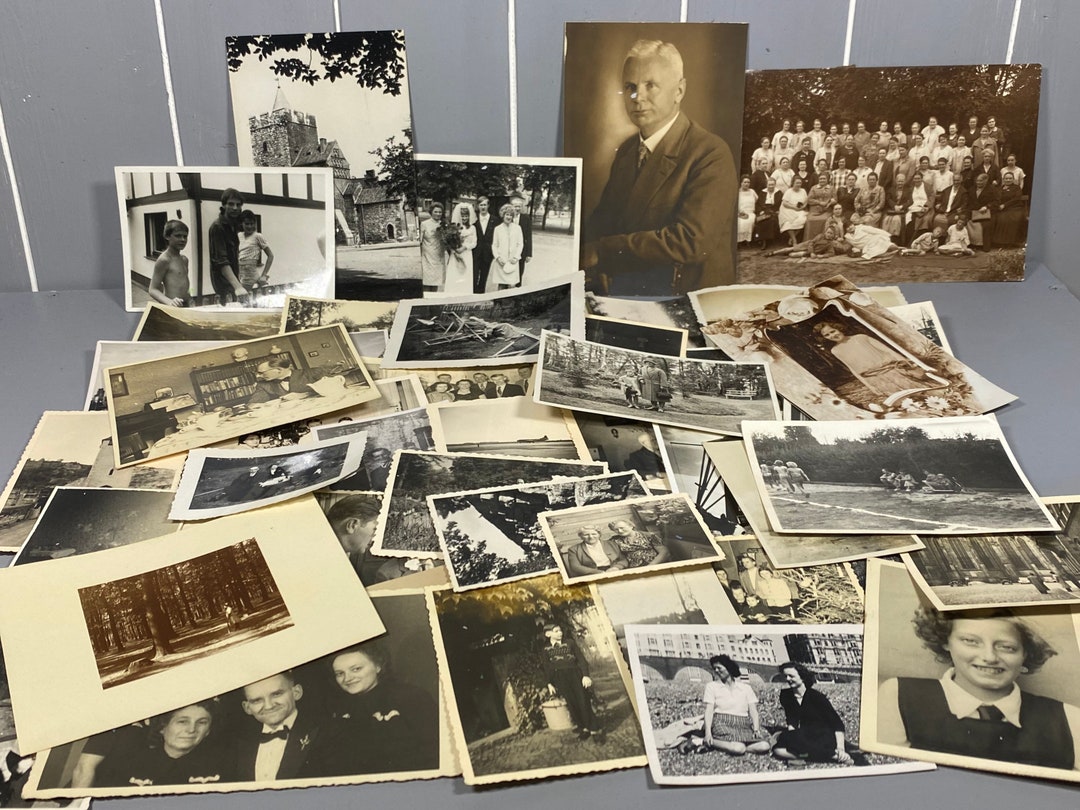Lot of 50 Assorted Random Photographs Black & White, Sepia, Vintage ...