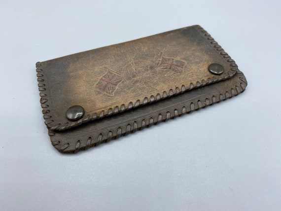 Queen Mary and King George V Hand Stitched Leather Wallet.