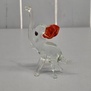 Miniature Glass Animal, Glass Elephant - 6.5cm