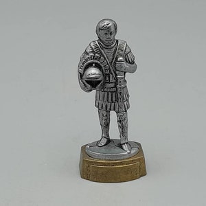 Miniature Pewter Figure, Soldier, Vintage Pewter