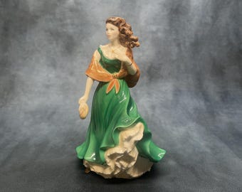 ヴィンテージ ロイヤルウースター磁器製フィギュア：チューリップを