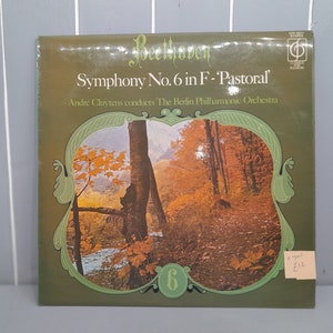 Vintage 1982 - música para el placer- LP 12 Inch Record - Beethoven Symphony No.6 in F Pastoral de Andrè Cluytens Orquesta Filarmónica de Berlín